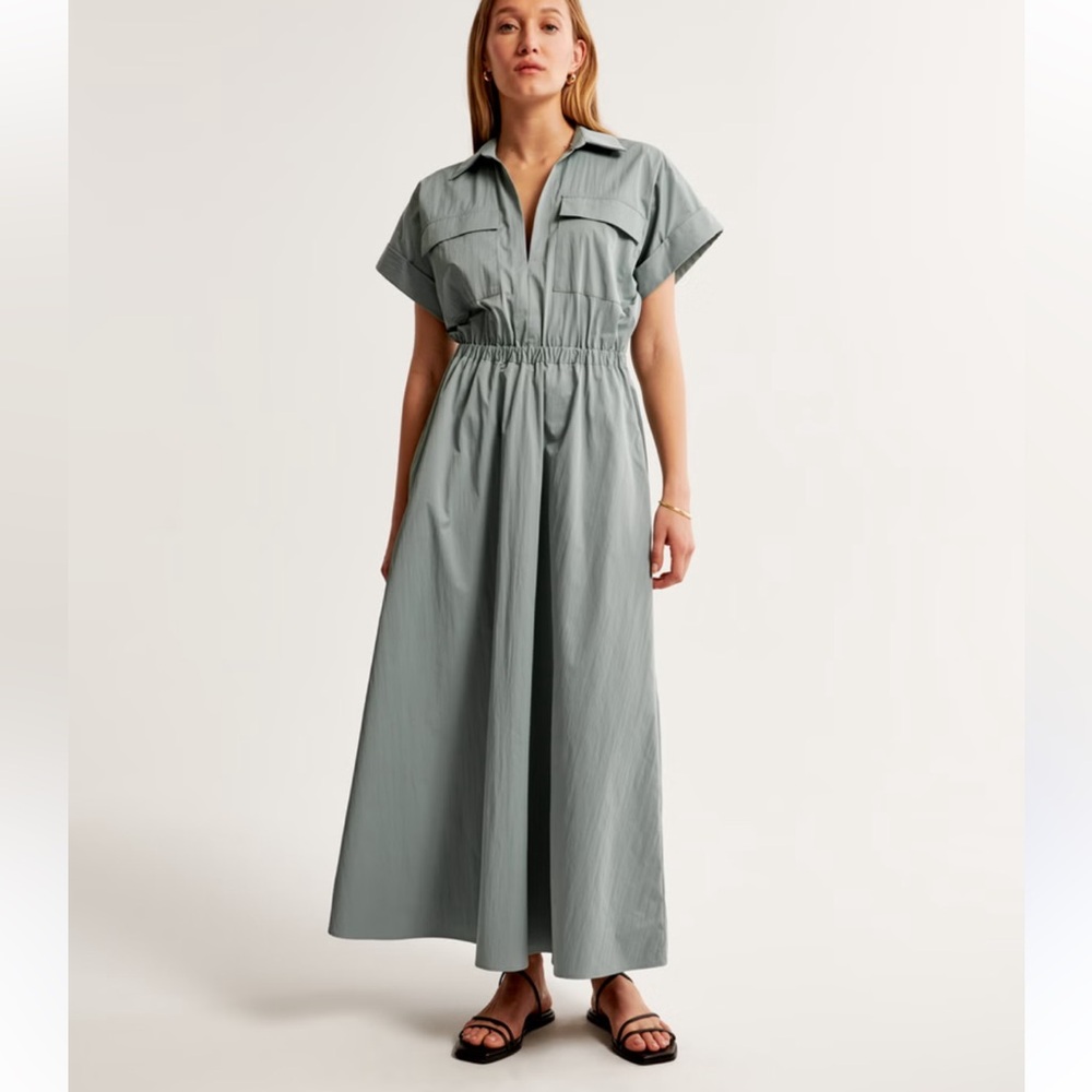 Abercrombie & Fitch Gray Maxi Dress